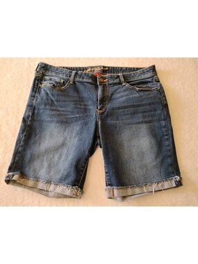 Arizona Jeans Womens Denim Jean Shorts Jorts Summer Stretch School Size 15 Blue